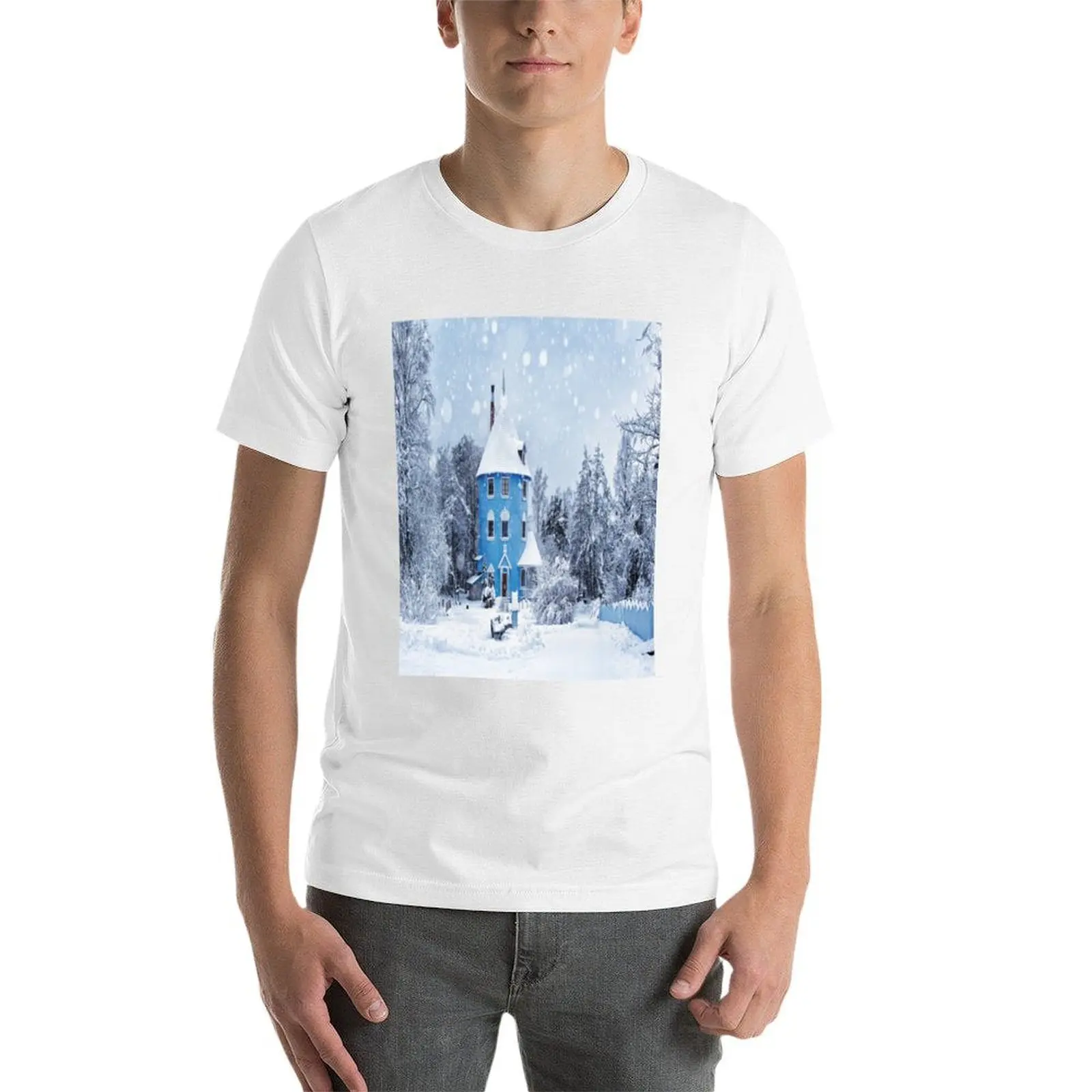 Winter-Schnee-Mumin-Welt T-Shirt man t shirt summer g man t shirts for men t shirts for man graphic