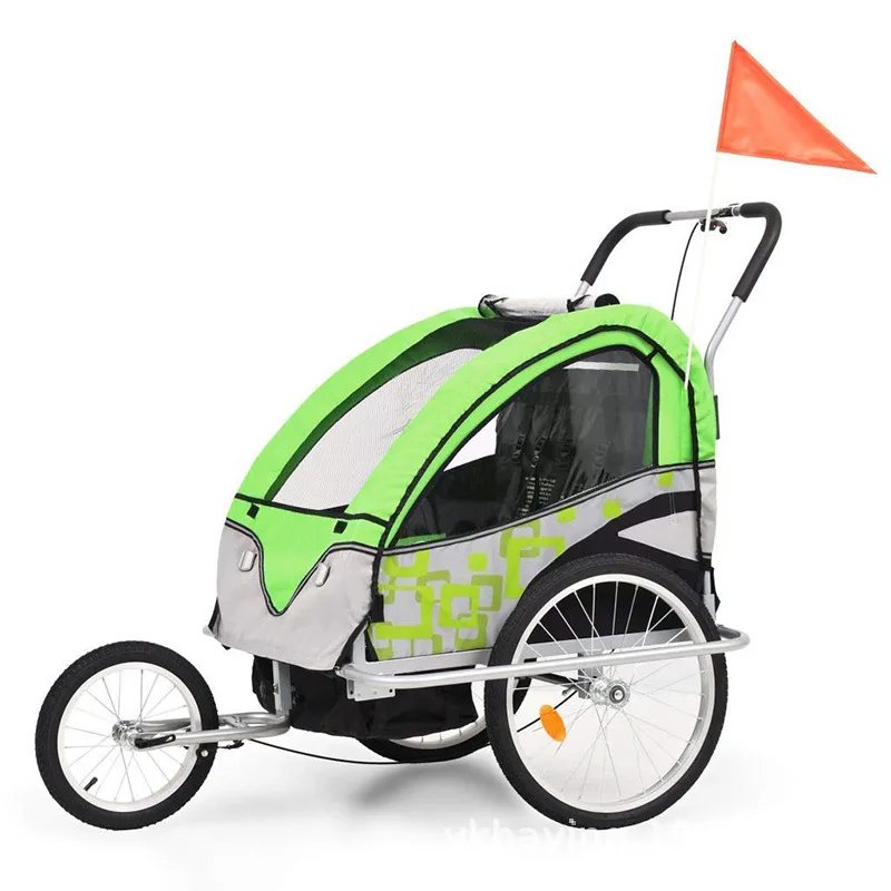 Multifunctional Parent-child Outdoor Children\'s Bicycle Trailer Foldable Double Baby Baby Trolley Go Out Pet Trailer Portable