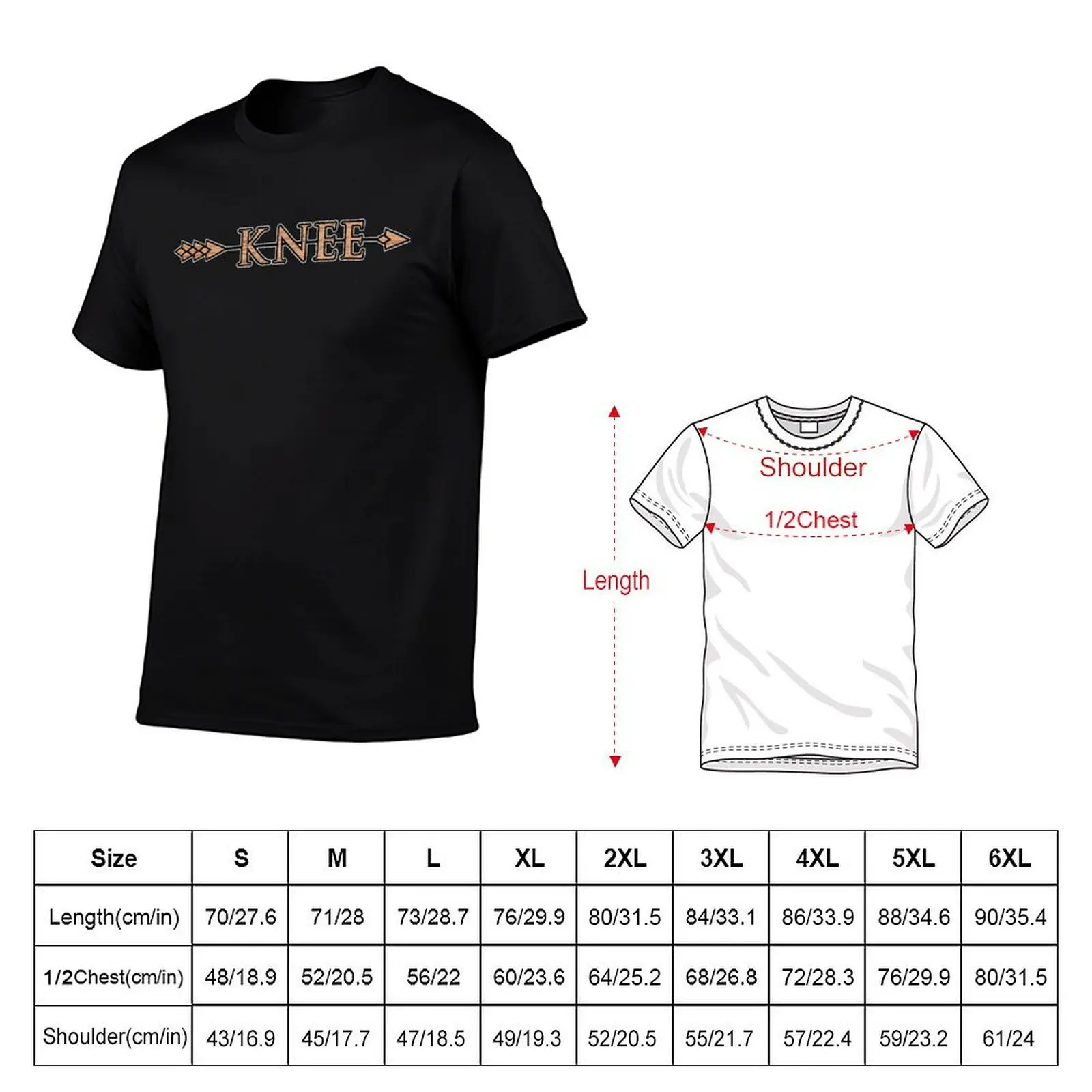 Arrow to the Knee T-Shirt basketball graphic tees plus sizes t shirt for men