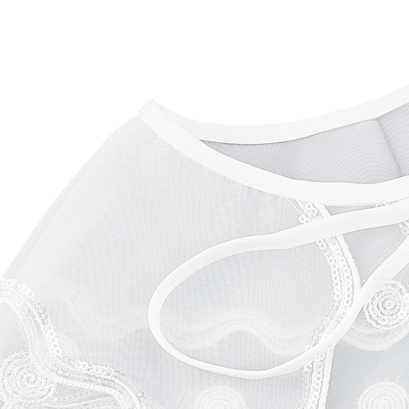Damen Spitzen-Falschkragen, Cloud-Shoulder, abnehmbarer Hemdkragen, Halskette – Detail 7