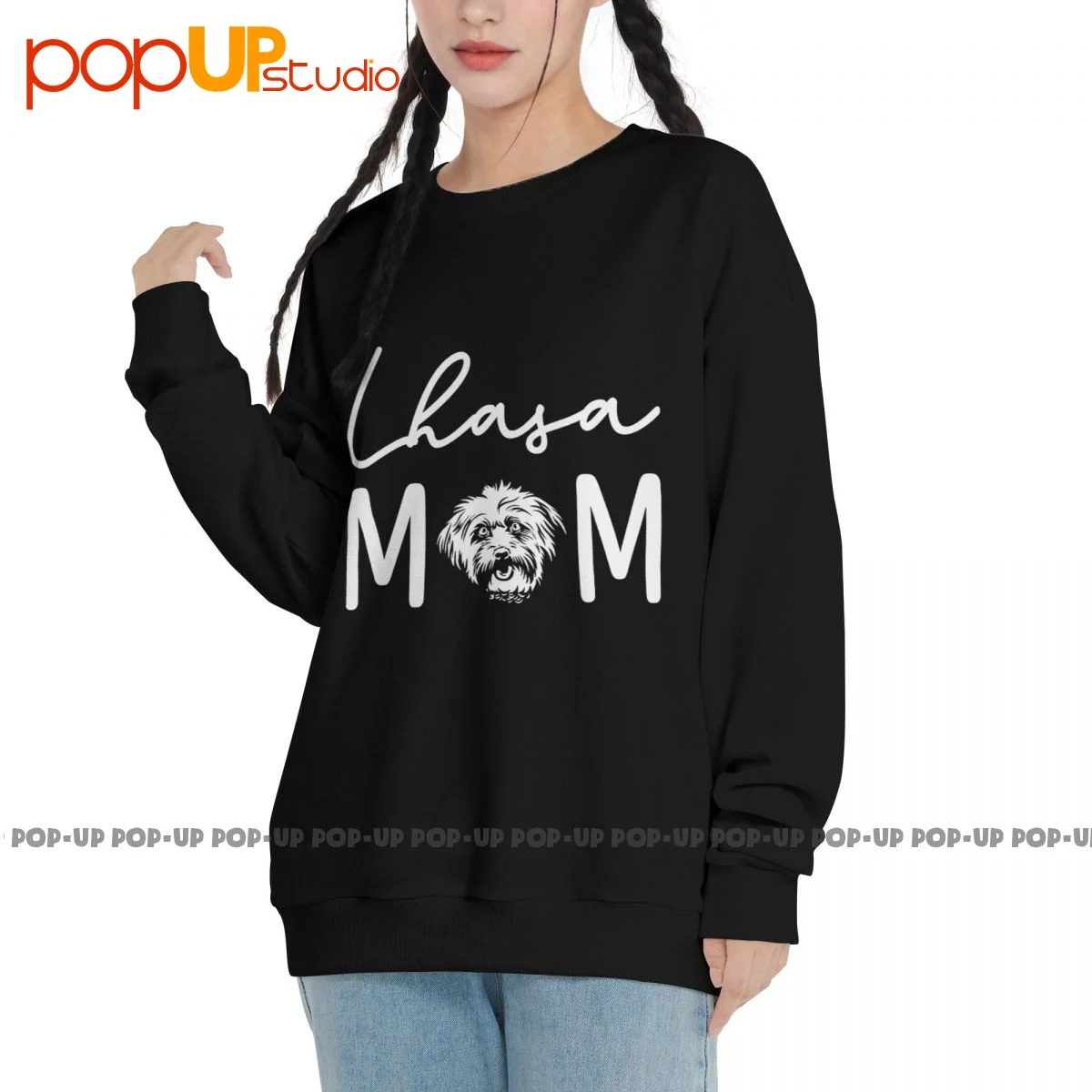 Dog Mom Lover Fur Mama Lhasa Apsos Sweatshirt Pullover Shirts Rare Funny Premium Best Quality