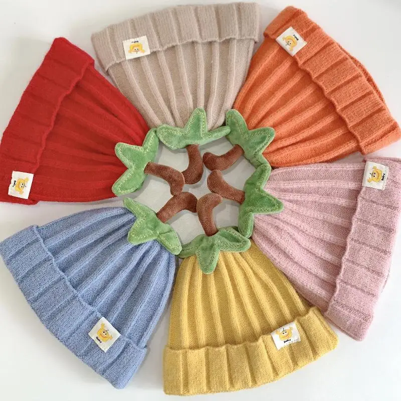 Halloween Baby Pumpkin Hat Infant Kids Pumpkin Beanie Cute Knitted Hat Newborn Beanie Baby Boy Girl 5M-3Y Thanksgiving Cap