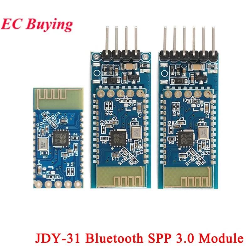 1-10 szt. JDY-31 SPP-C Moduł komunikacji bezprzewodowej WiFi z portem szeregowym 2.4G, kompatybilny z Bluetooth (JDY-30 HC-05