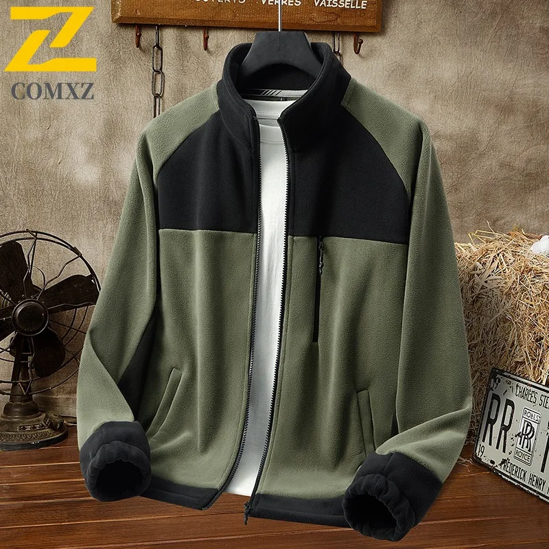 

COMXZ Hiking Mens Jacket Travel Comfortable Cold Resistant Parka Classic Stand Collar Solid Color Windproof Winter Clothing