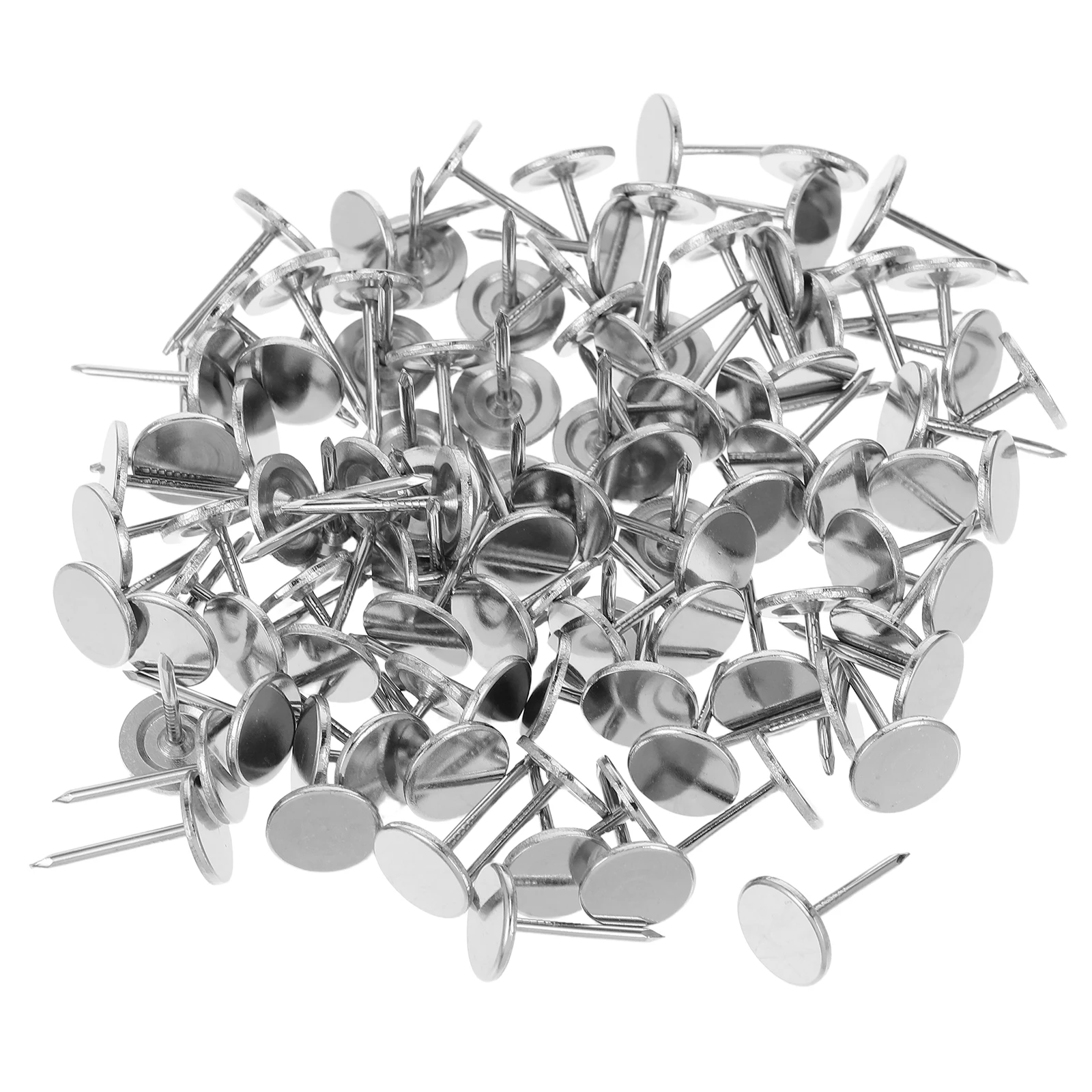 

100pcs Decorative Nails Flat Thumbtacks Furniture Upholstery Metal Wall Hardware Mini Head Tacks Stainless Steel Carpet