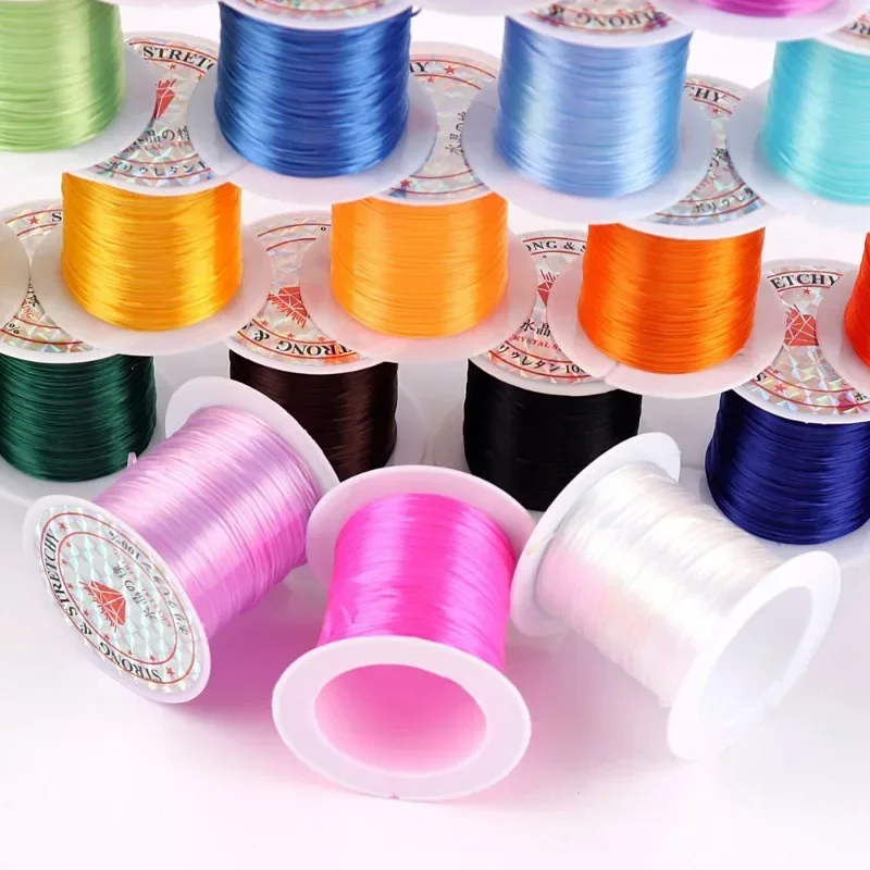 10Meters 0.8mm Elastic Thread Round Crystal Line Nylon Rubber Stretchy Cord Elastic Rope for Jewelry Making Beading Bracelet