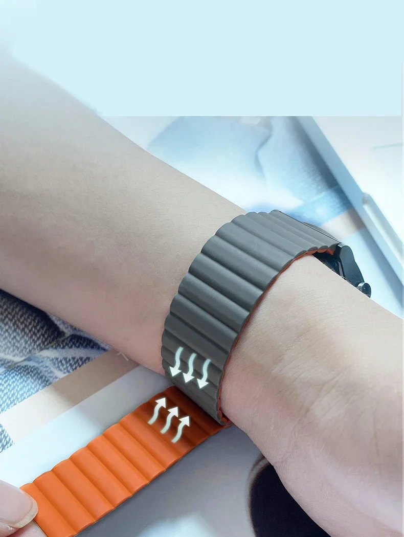 Magnetic Loop Silicone Strap Band For Redmi Watch 5 Active / Redmi Watch 5 Lite 22mm Bracelet image 3