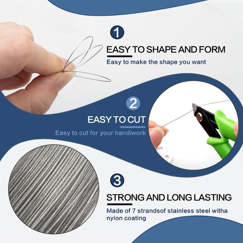Metal Wire Roll for Jewelry Making, Shaping, and DIY Beadwork E0BF