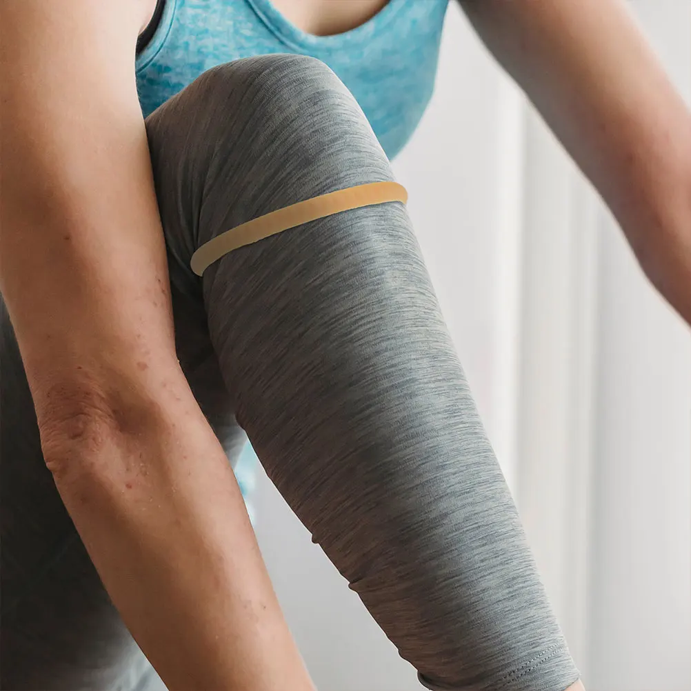 

4 шт. эластичный ремешок для колена, спортивный браслет для бега, баскетбола, надколенника, дышащий силиконовый гелевый бандаж