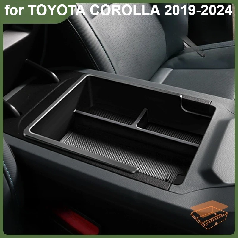 

Автомобильный подлокотник для хранения для TOYOTA COROLLA 2019-2024 LHD консольный лоток-контейнер-органайзер аксессуары для интерьера
