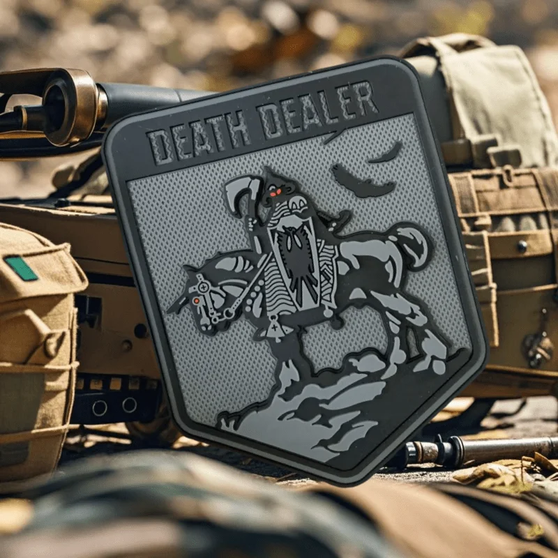 

Death Dealer Skull Morale Tactical Patch PVC Hook&Loop Emblem Military Badge Combat Armband Backpack Stickers