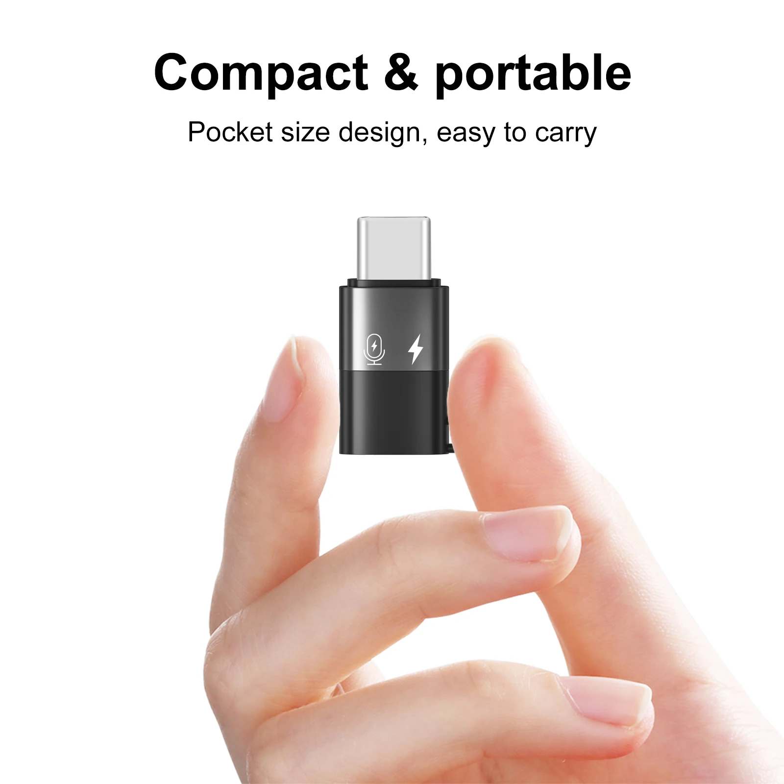 PULUZ 8 Pin to USB-C / Type-C OTG Adapter Aluminum Alloy Data Transmission OTG Adapter