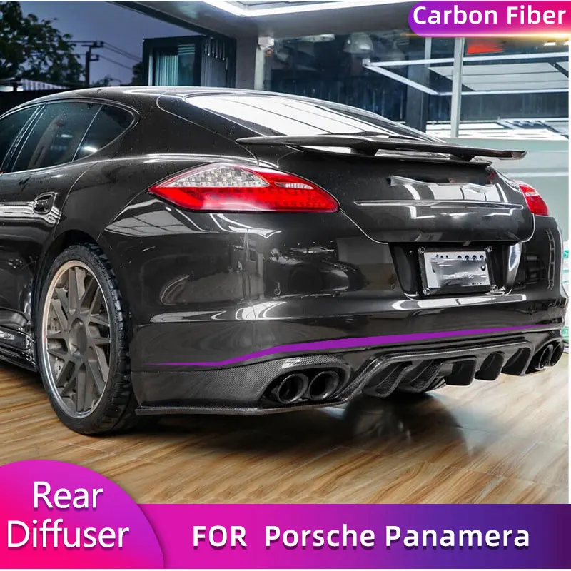 

Carbon Fiber Car Rear Bumper Diffuser Lip Spoiler for Porsche Panamera 970.1 2010-2014 Auto Rear Diffuser Lip Splitters Body Kit