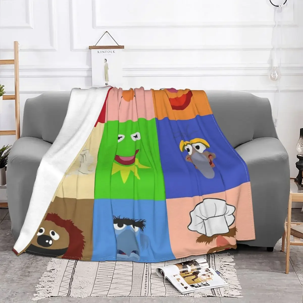 Muppets Blanket Bedspread Bed Plaid Bed Cover Anime Plush Summer Blanket Picnic Bedspread