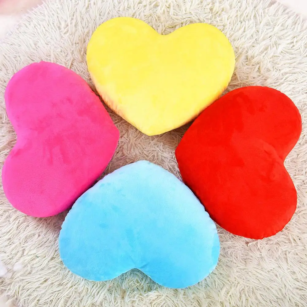 Heart Sleeping Cushion Romantic Heart Shaped Plush Pillow for Sofa Bed Decoration Soft Love Heart Throw Cushion for Girlfriend