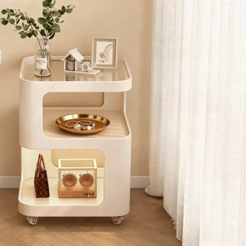 Modern Wrought Iron Removable Side Cabinet Bedroom Bedside Shelf Creative Nightstand Table Home Furniture