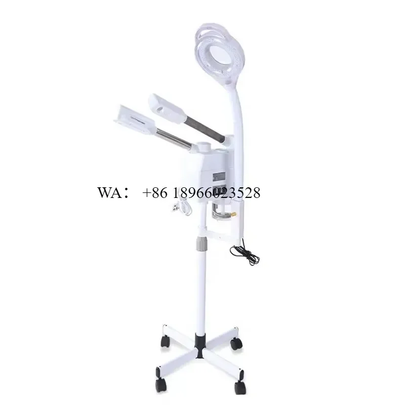 WMWMNU 3 in 1 Nano Mist Spray Cold Hot Steamer with LED Magnifying Lamp for Moisture