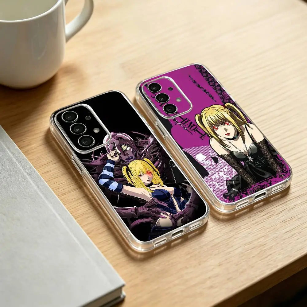 D-Death N-Note Misa phone Case For Samsung S25,24,21,22,23,30,Ultra,20,Plus,Fe,Lite,Note Transparent Cover