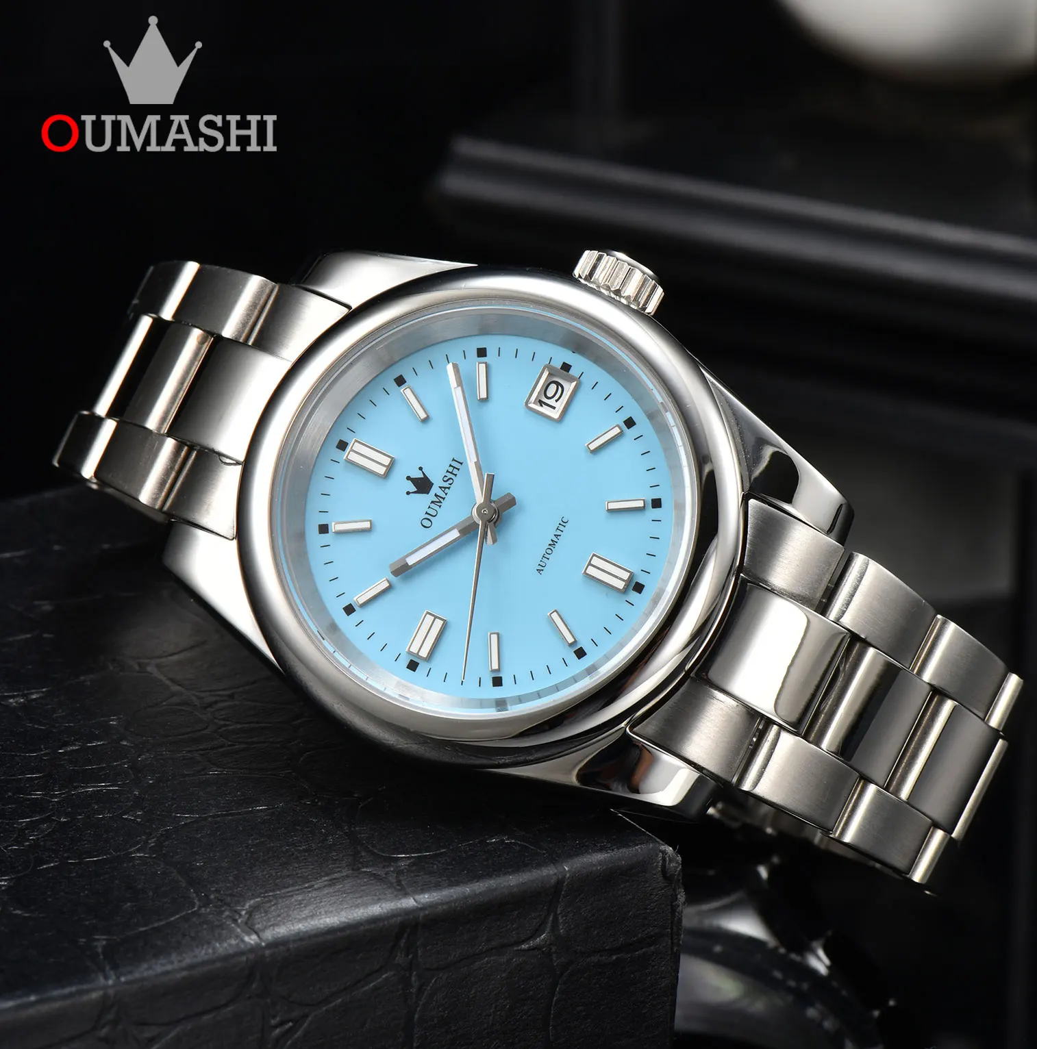 Men's Mechanical NH watch 35, automatic sapphire, stainless steel, 10Bar waterproof, casual fashion, 39mm, 36mm