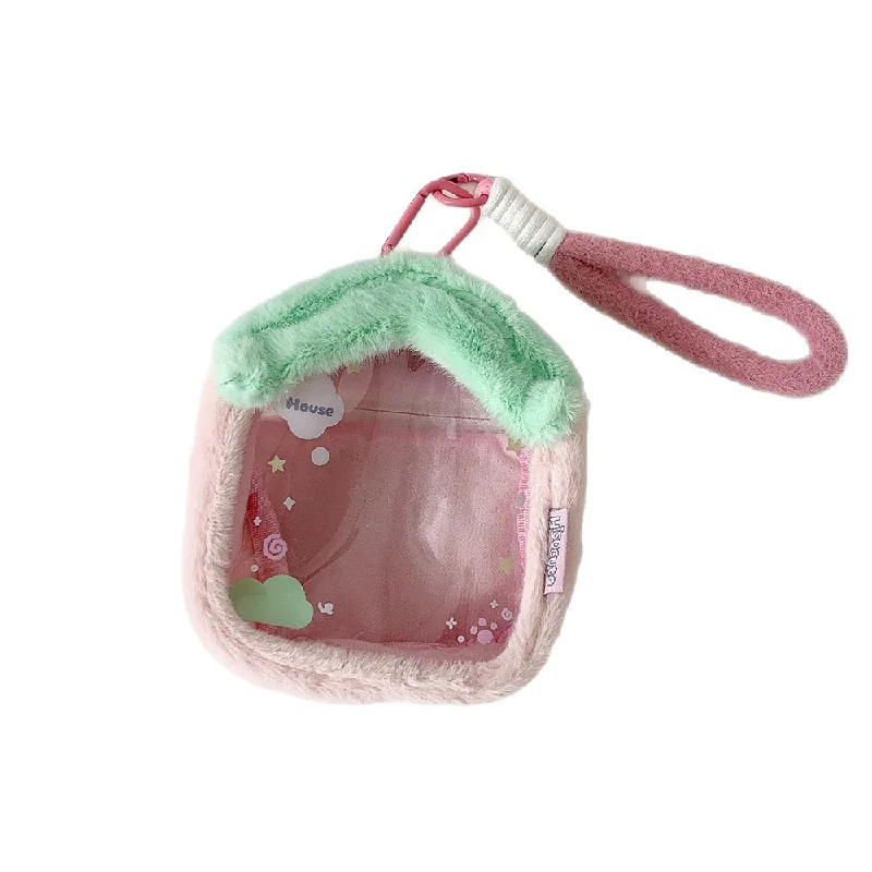 Cartoon Plush Slippery Bag Student Doll Home Storage Bag Anime Doll Display Hanging Bag Girls Gift