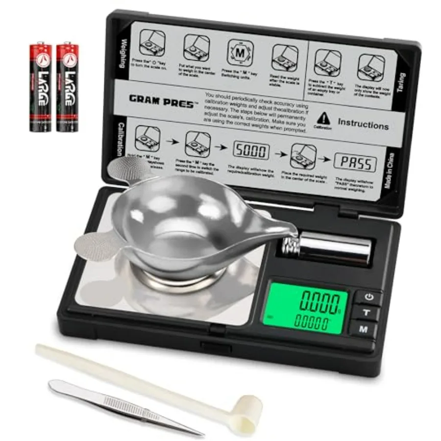 

High Precision Milligram Scale, 50g/0.001g Digital Mini Pocket Gram Scale, Mg Scale for Weighing Powders, Jewelry, Medicine, Ge