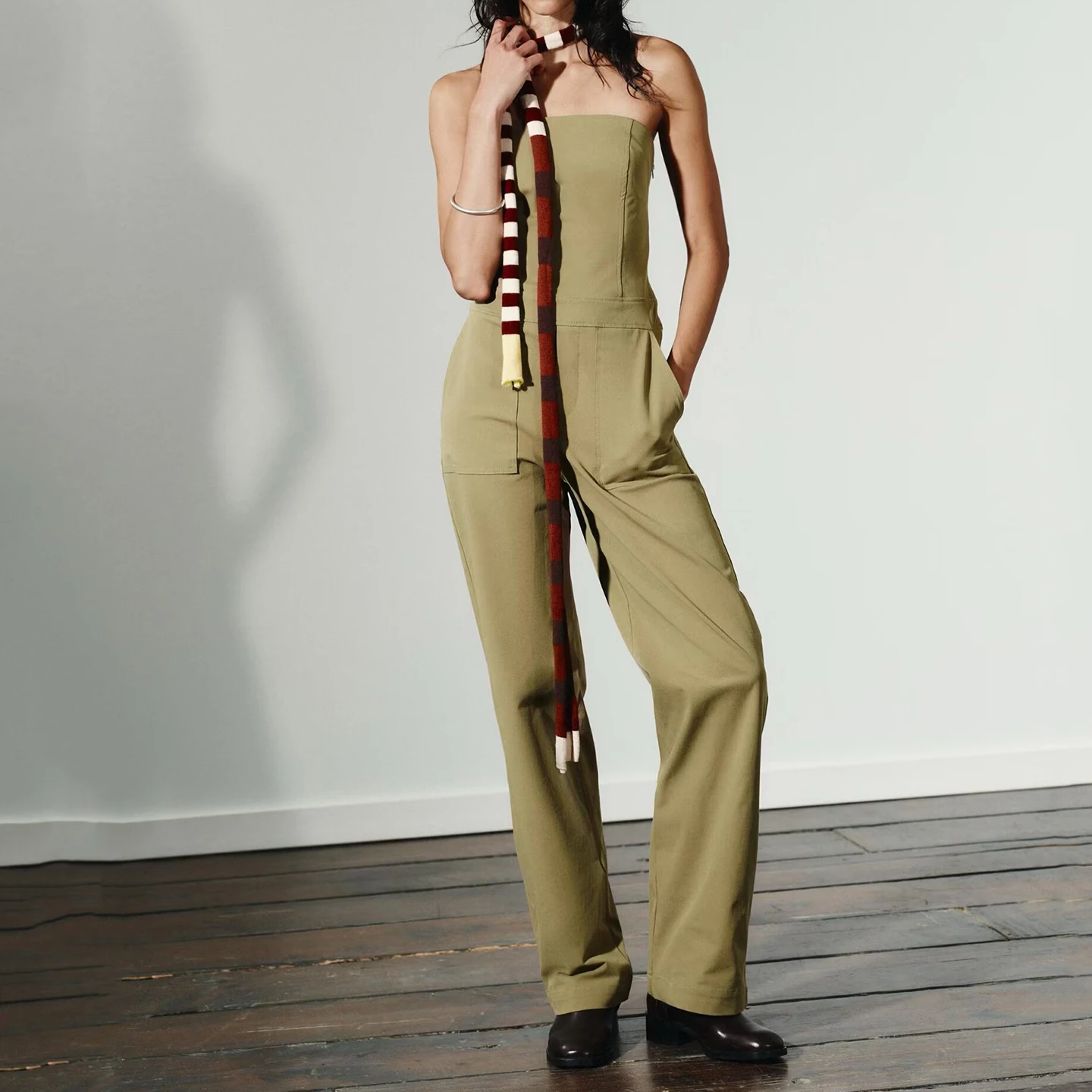 Dolce abito lungo intero 2025 Autunno Nuove donne Abbigliamento Pantaloni larghi a vita alta con gamba dritta di Z