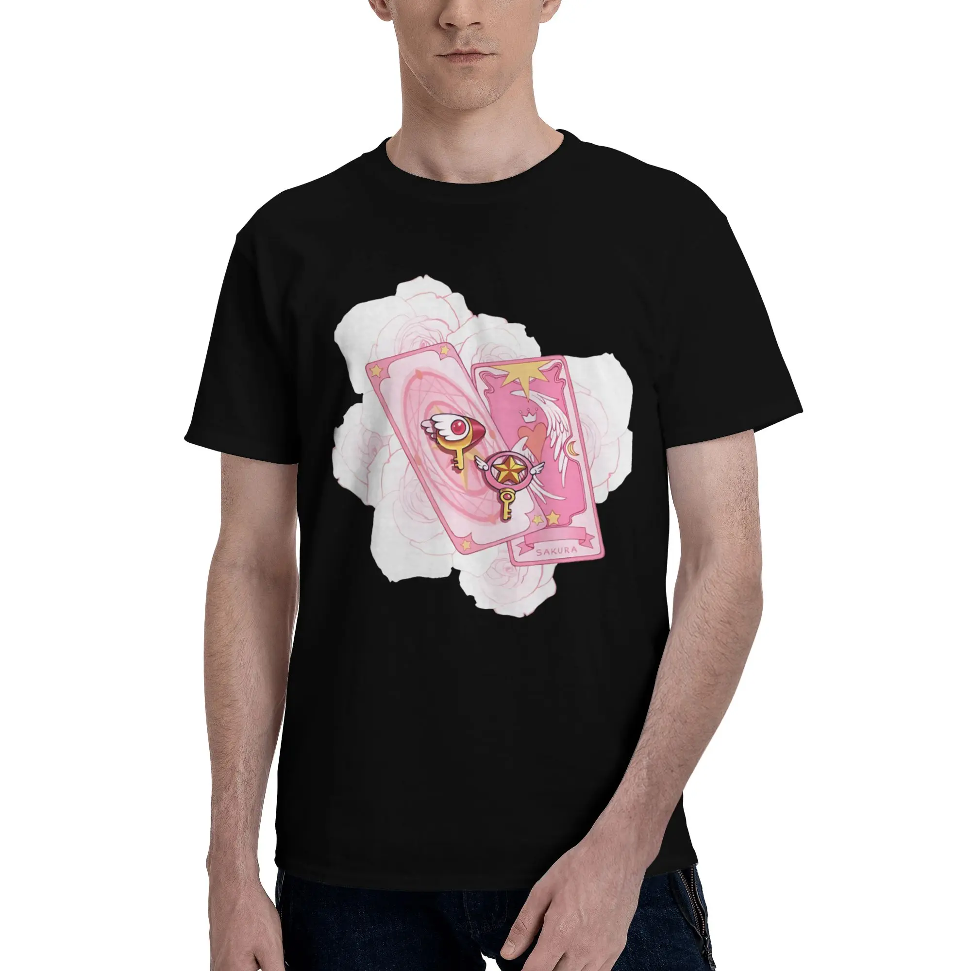 Dream Wand  Funny 100% Cotton T-Shirt Bandai Cardcaptor Sakura Tops Tees For Men