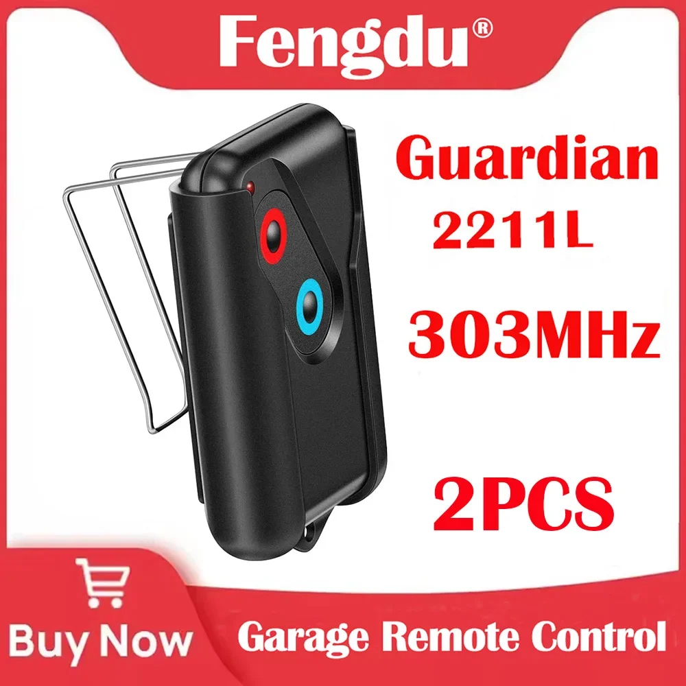 

Remote Control Boss 303MHz Compatible with Guardian 2211L Replacement Rolling Code Garage Door Remote Control Transmitter