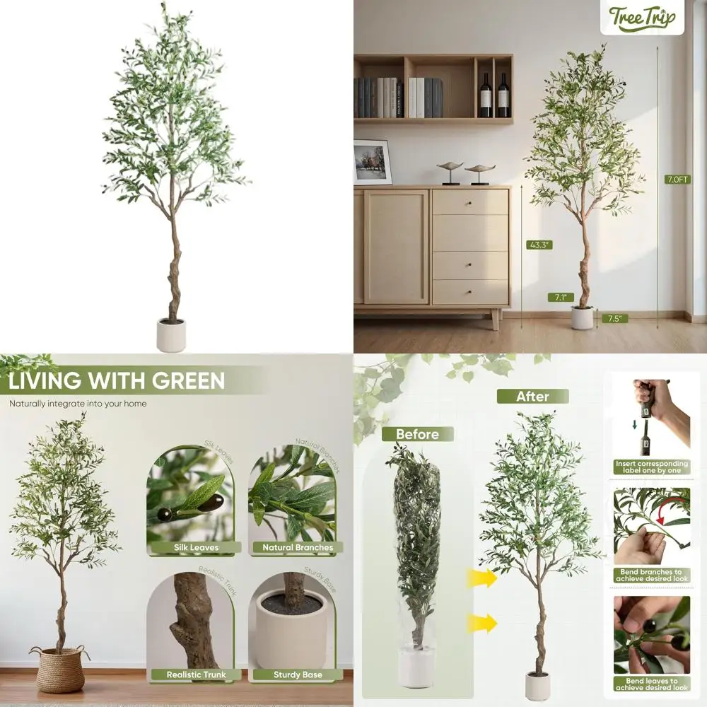 

Искусственные оливковые деревья высотой 7 футов с кашпо, реалистичные плоды для декора дома или офиса