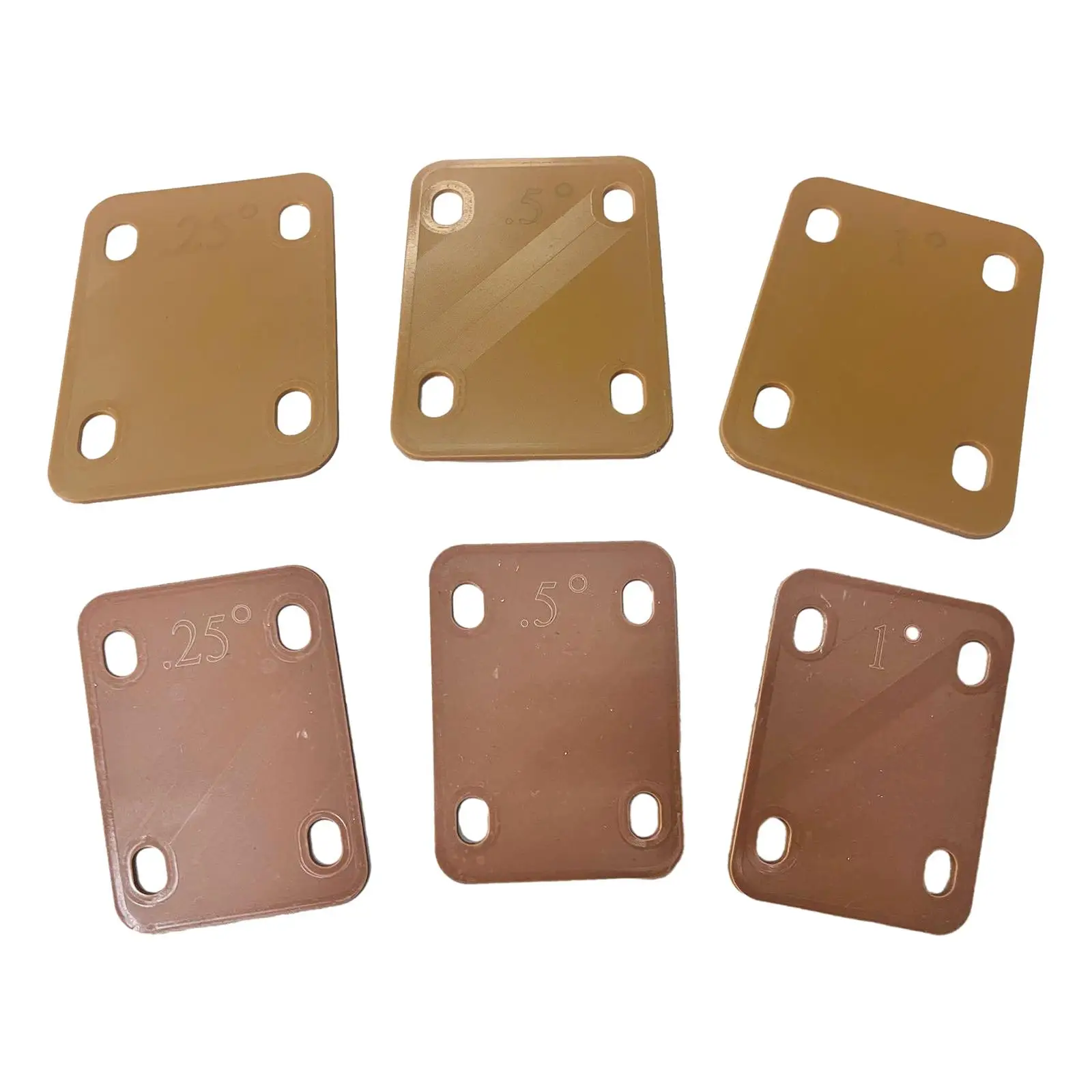 Guitar Neck Gasket Cushion Shim Pad Set 4 Hole ABS Material 7.7x5.7cm for Standard Electric Guitar Bass Setup Maintenance Tool