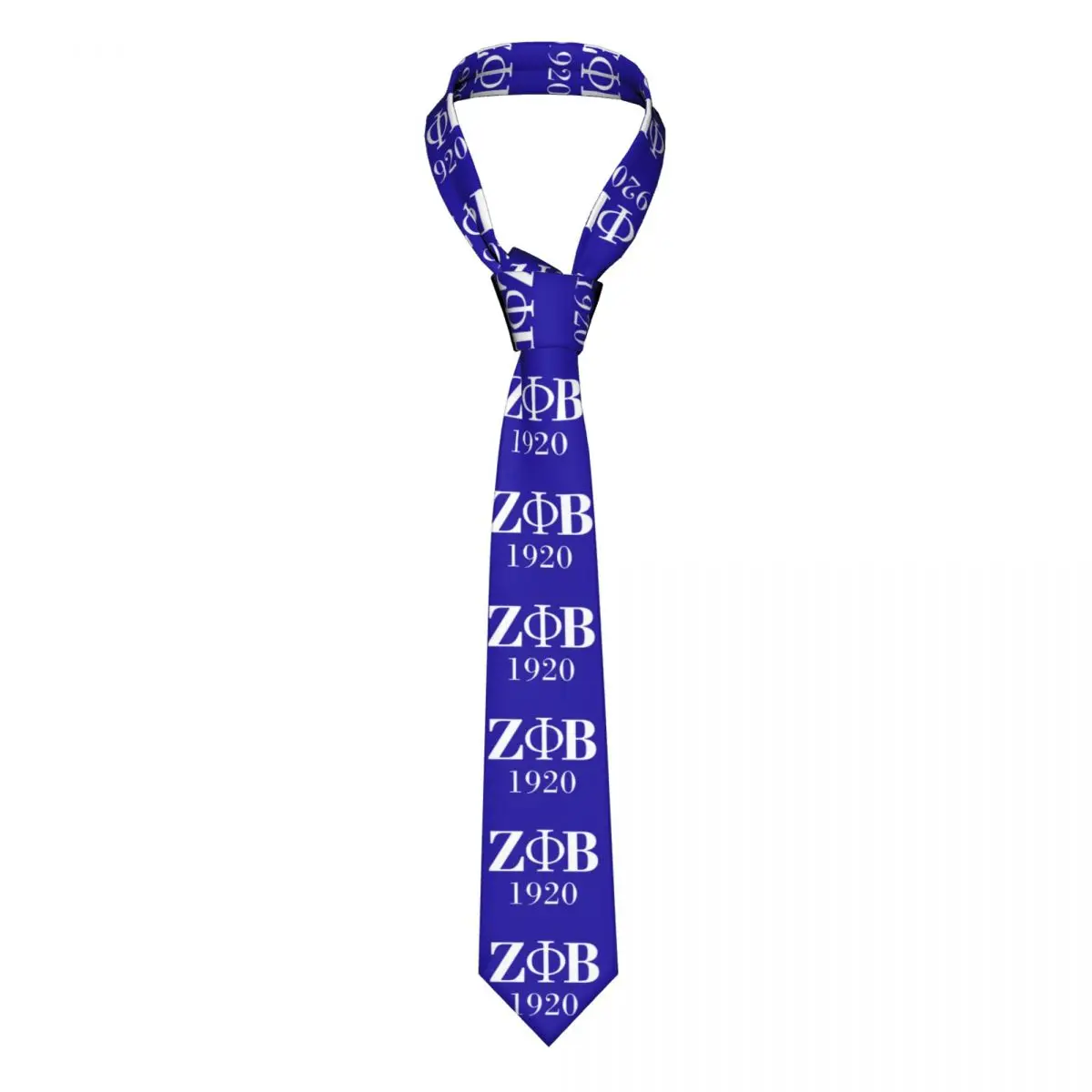 

Zeta Phi Beta Sorority Logo Necktie Men Personalized Silk Greek Letter 1920 Neck Ties for Wedding