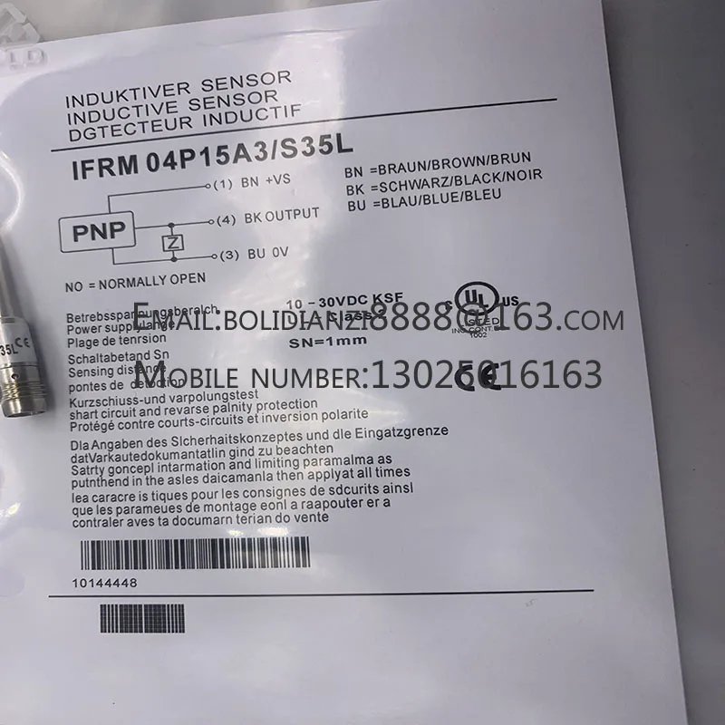 

IFRM 04N35B1KS35PL IFRM 04N37A3KS35PL IFRM 04P15A5Q IFRM 04P35A5Q IFRM 05P15A1L Proximity Switch Brand new original