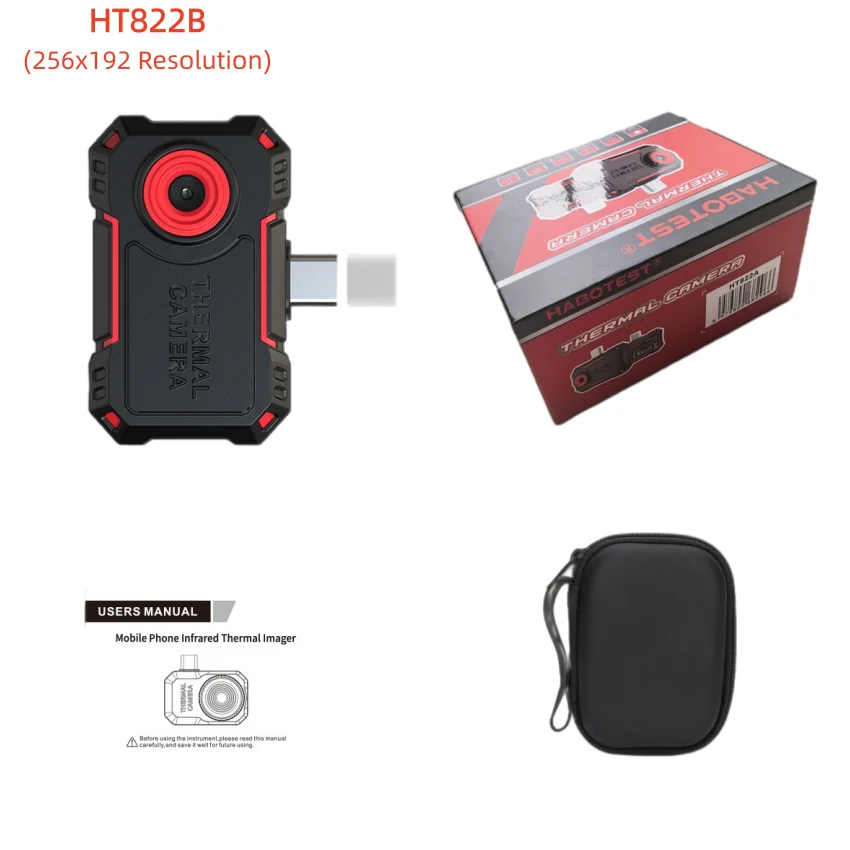 HABOTEST HT822 Telefoon USB Thermische Camera Infrarood Thermische Imager ‑20‑550 ℃   Temperatuurbereik NETD ≤60mK IP54 voor HVAC-reparatiecontrolegereedschap