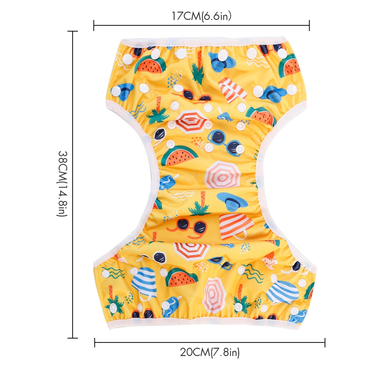 HappyFlute New Ins Style Summer Waterproof Adjustable&Reusable Swimming Cloth  Diaper Cover Washable Baby Nappy