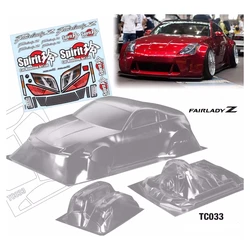 TC033 1/10 350Z Spirit Ling Rc Drift Car Wide Body Transparent Car Shell /Lamp Cup + Color Stickers