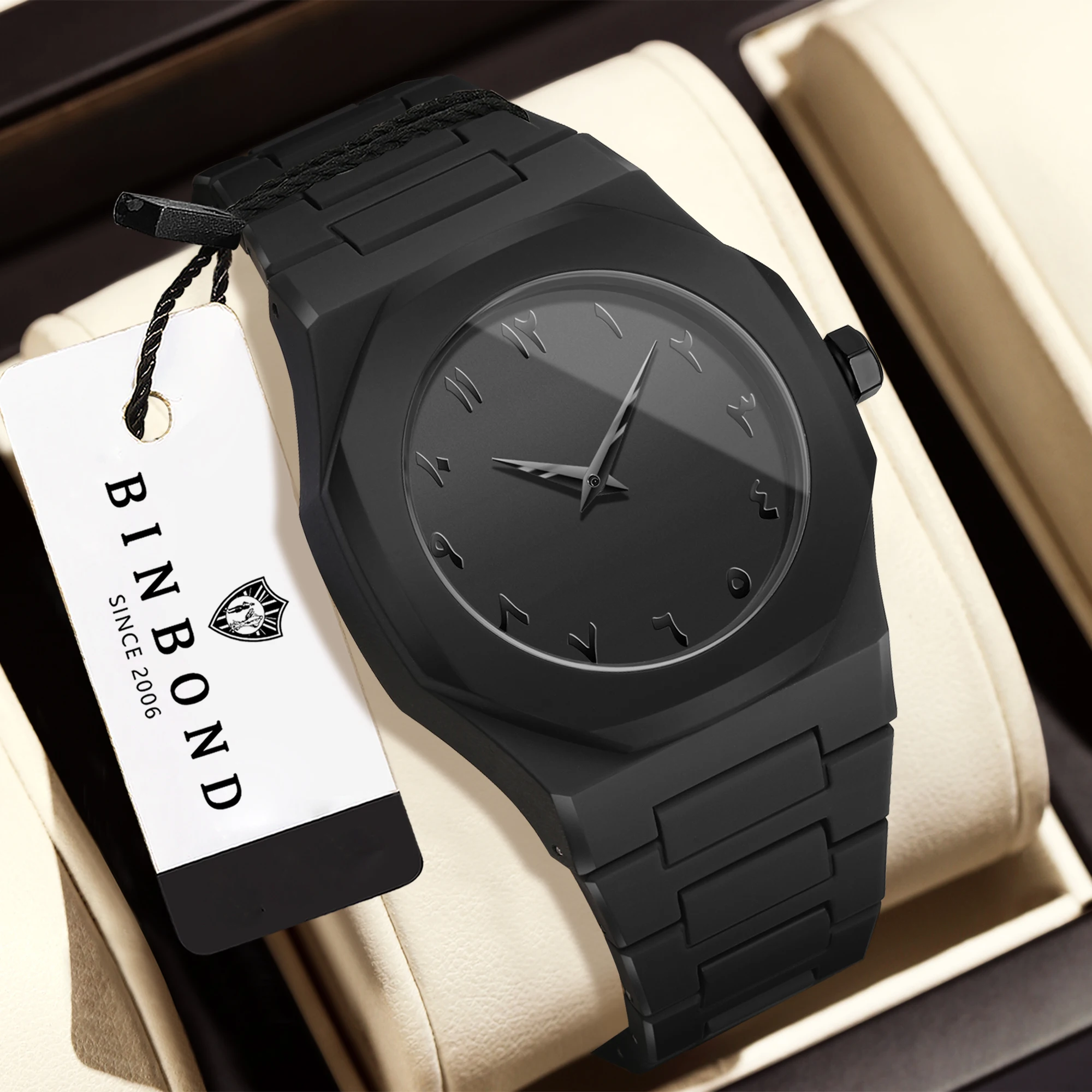 BINBOND Men's Luxury Quartz Wristwatch Waterproof Sport Reloj Fashion Casual Business Watch For Men Top Brand Men's Watches