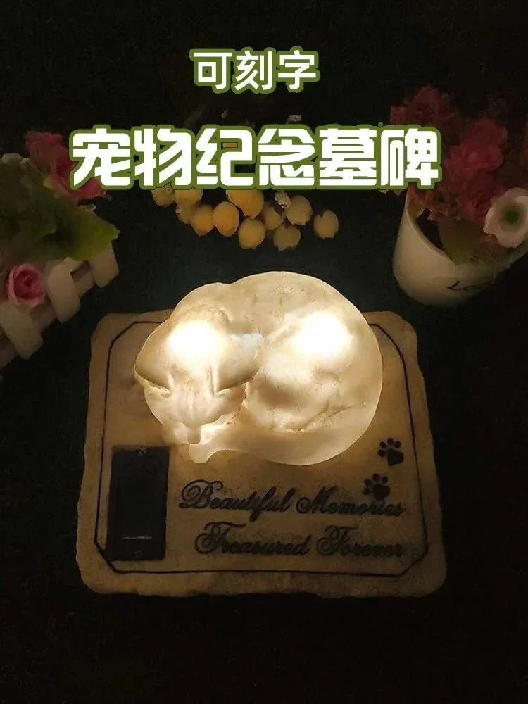 Надгробие для домашних животных и кошек, солнечные надписи, памятник на заказ, моделирование осанки сна, имитация камня, смолы, памятные украшения