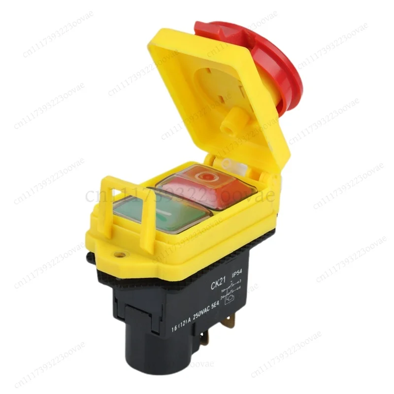 LF-250V 16A IP54 Start Stop Switch with Emergency Stop Push Button Electromagnetic On Off, Replacement Part