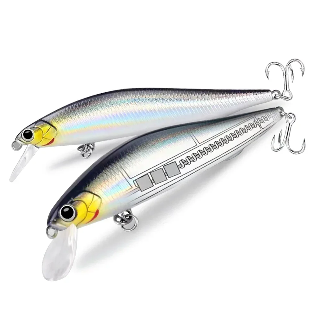 Sinking Minow Fishing Lure, Professional Gravity Balance System, Hard Bait Crank Wobbler, Slow Diving Pesca Swimbait, 5-14g