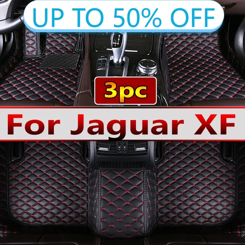 Car Floor Mats For Jaguar XF X250 2008~2015 Carpet Rug Durable Leather Mat Auto Anti Dirty Pads Interior Parts Car Accessories