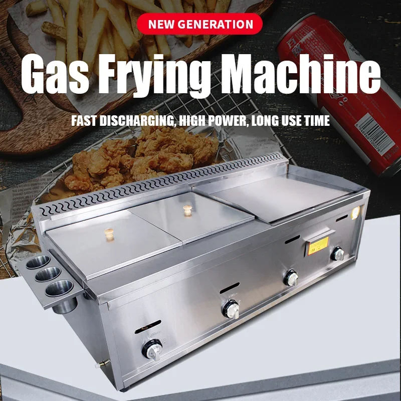 Commerical Stainless Steel Countertop Chicken Chips Propane Gas Deep Fryer Frying Machine