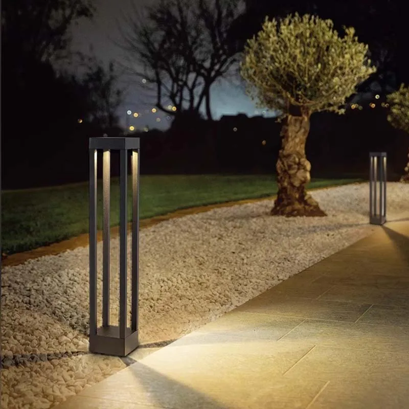 BOSSEN modern waterproof lawn light LED simple lawn park villa column outdoor lawn light.