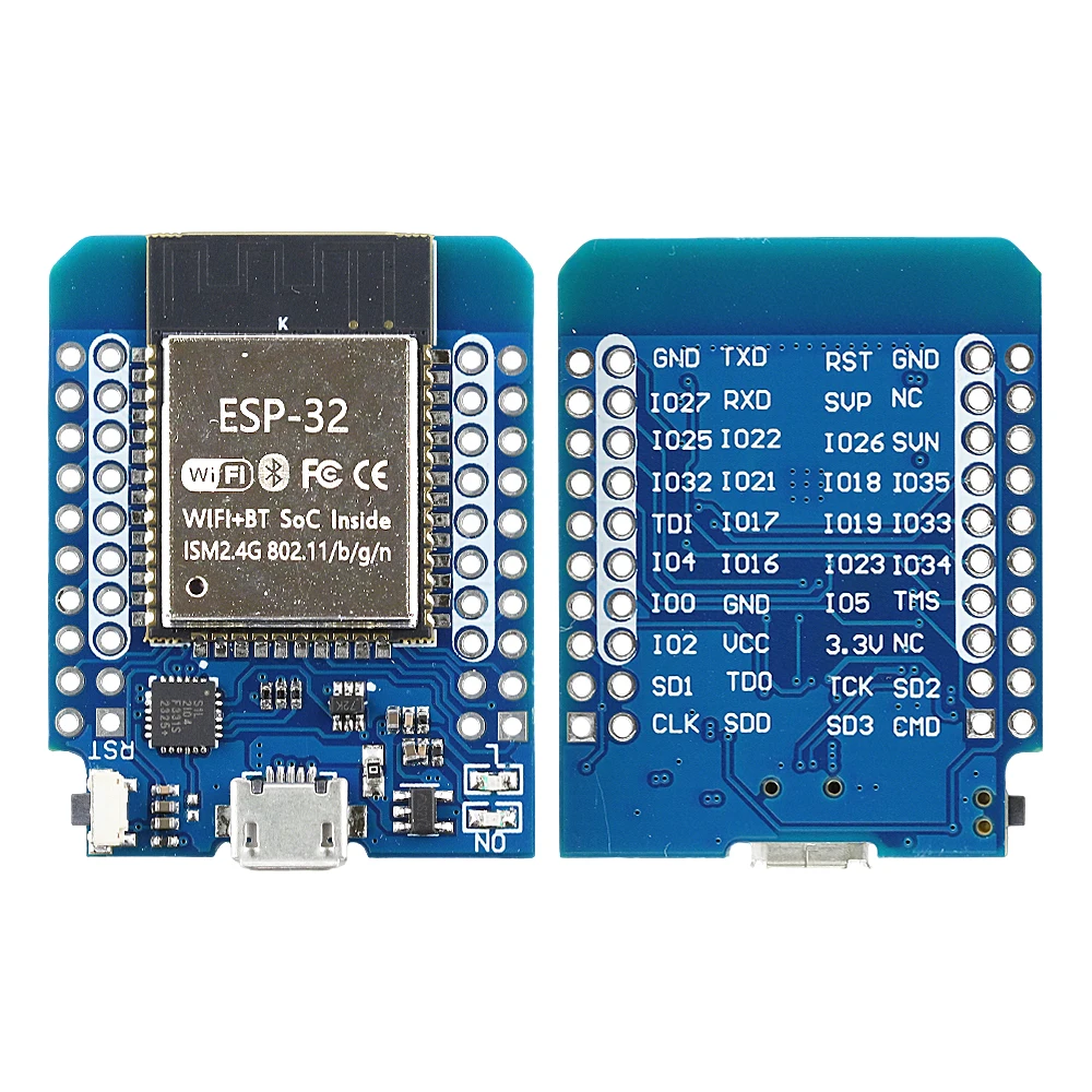 Carte de développement technique WiFi pour Internet des objets, D1, MINI, ESP32, BT, CP2102, CH9import F, série 40 broches, USB, Micro Type-C