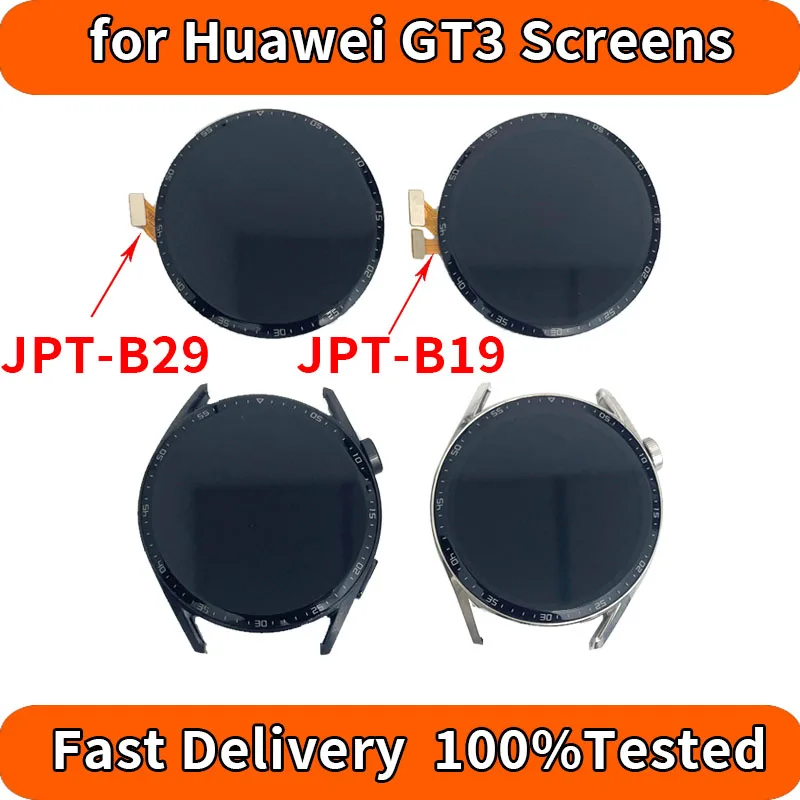 For Huawei Watch GT3 Screen Assembly 46mm LCD Monitor JPT-B19 JPT-B29