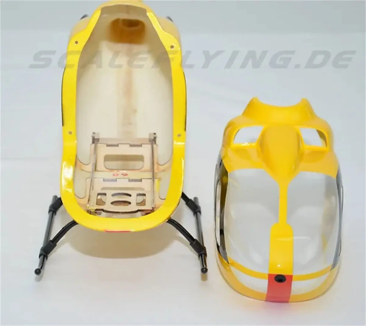 450 EC-135 Yellow RC Helicopter Pre-Painted Fuselage for Align T-REX450X/XL/SE