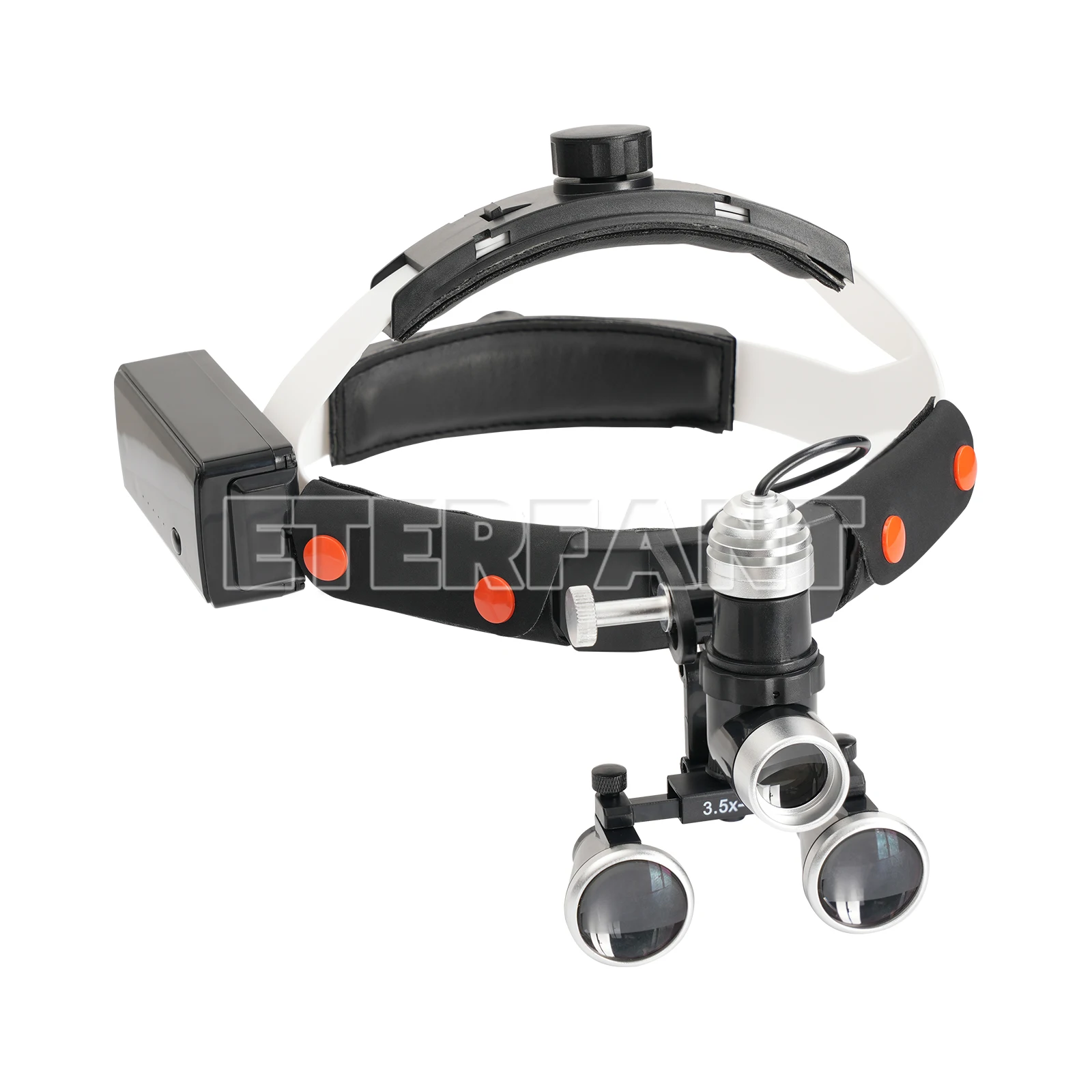 

ETERFANT 3.5X Dental Surgical Headband Binocular Loupes Medical Magnifier LED Head Light Headlight 10W 320-420 mm Cordless