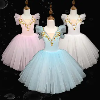 時尚兒童節芭蕾舞裙 兒童蓬蓬裙 舞蹈服 公主裙 女孩夏季演出服 女孩連身裙 8 最佳銷售 女孩芭蕾舞裙 - №7