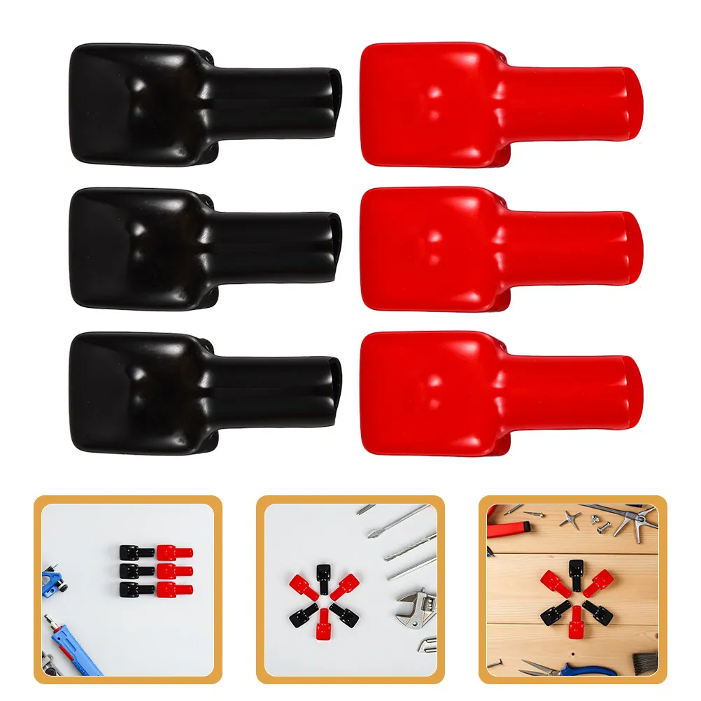 

12Pcs Auto Battery Terminal Protector Caps Bright Color PVC Cover Set for Car Truck Battery Posts Temperature Resistant Safety
