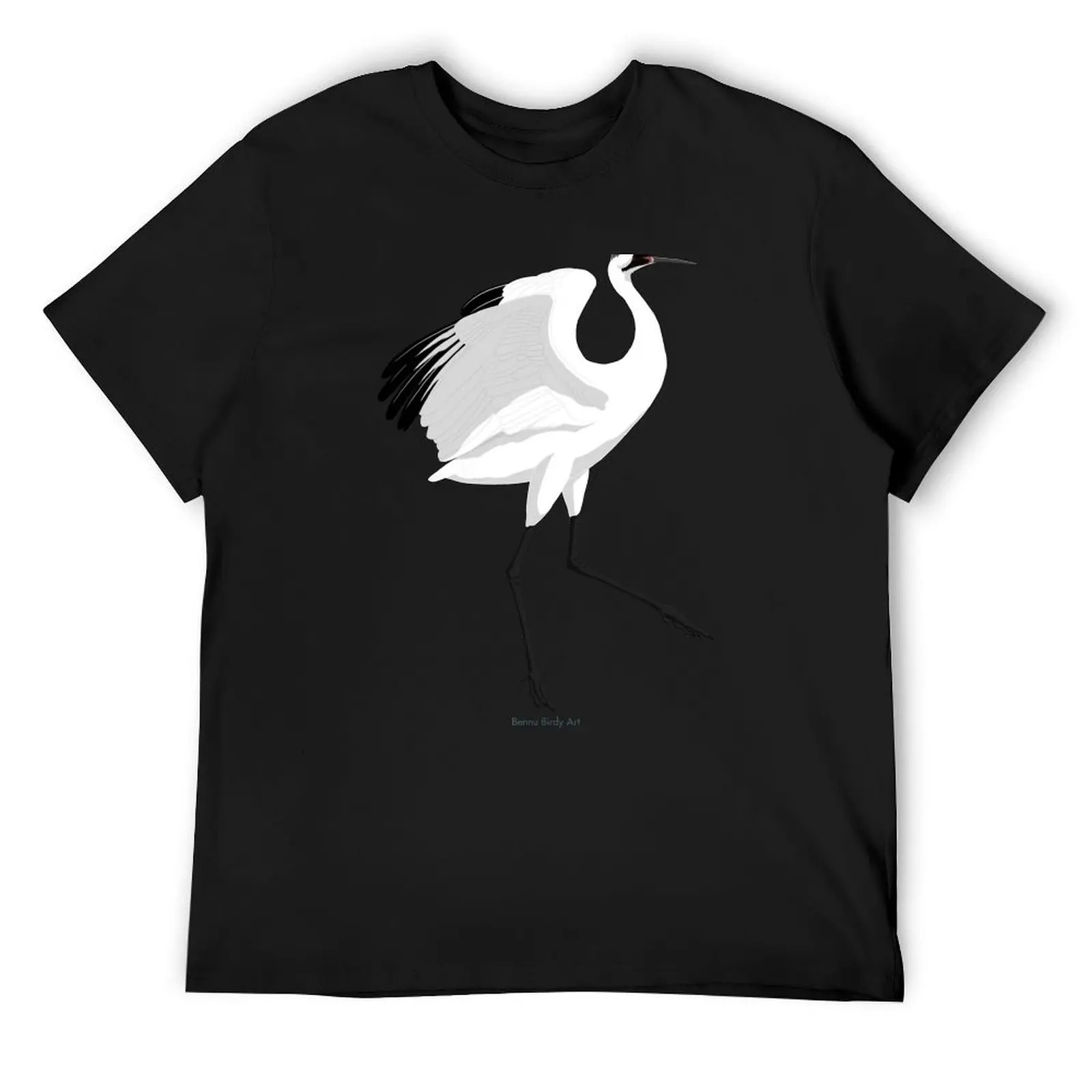 Whooping Crane (Support the International Crane Foundation) T-Shirt anime vintage anime shirt quick-drying tees mens clothing