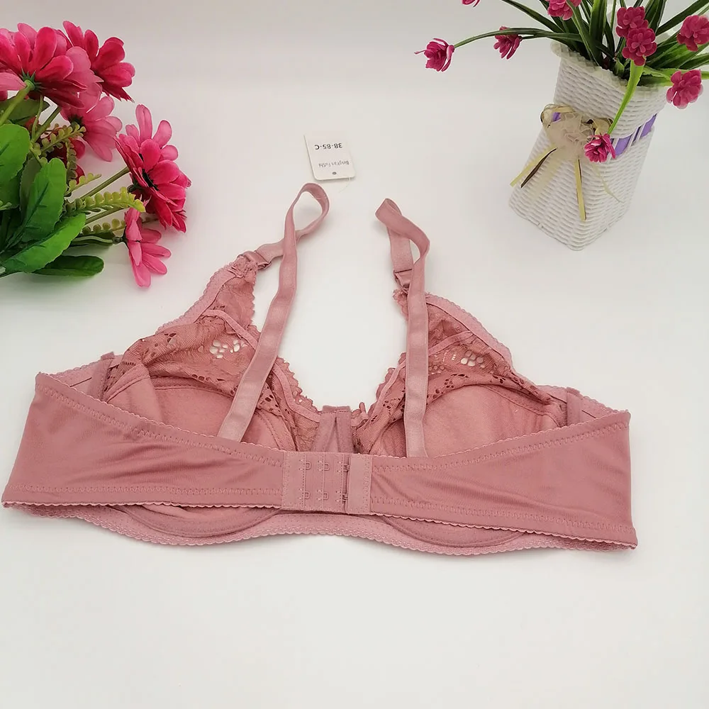 Klasická podprsenka CDE Cup Transparentní šněrovací podprsenky Plus Size Dámské 34 36 38 40 42 44 46 Podprsenka pohodlná bavlna Sexy spodní prádlo C18 - náhled 4